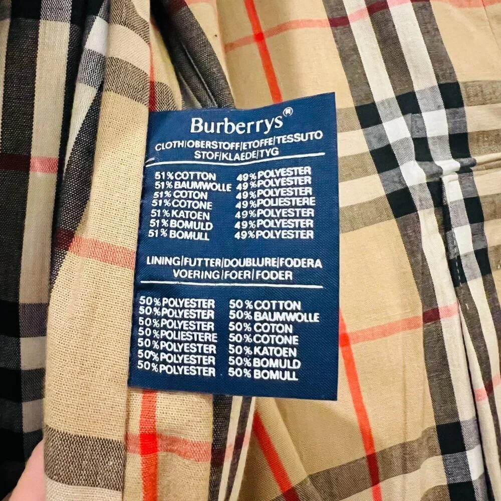 Burberry's Women Vintage Trench Coat with Removable Fur Lining Size 16 Long - Picture 5 of 16